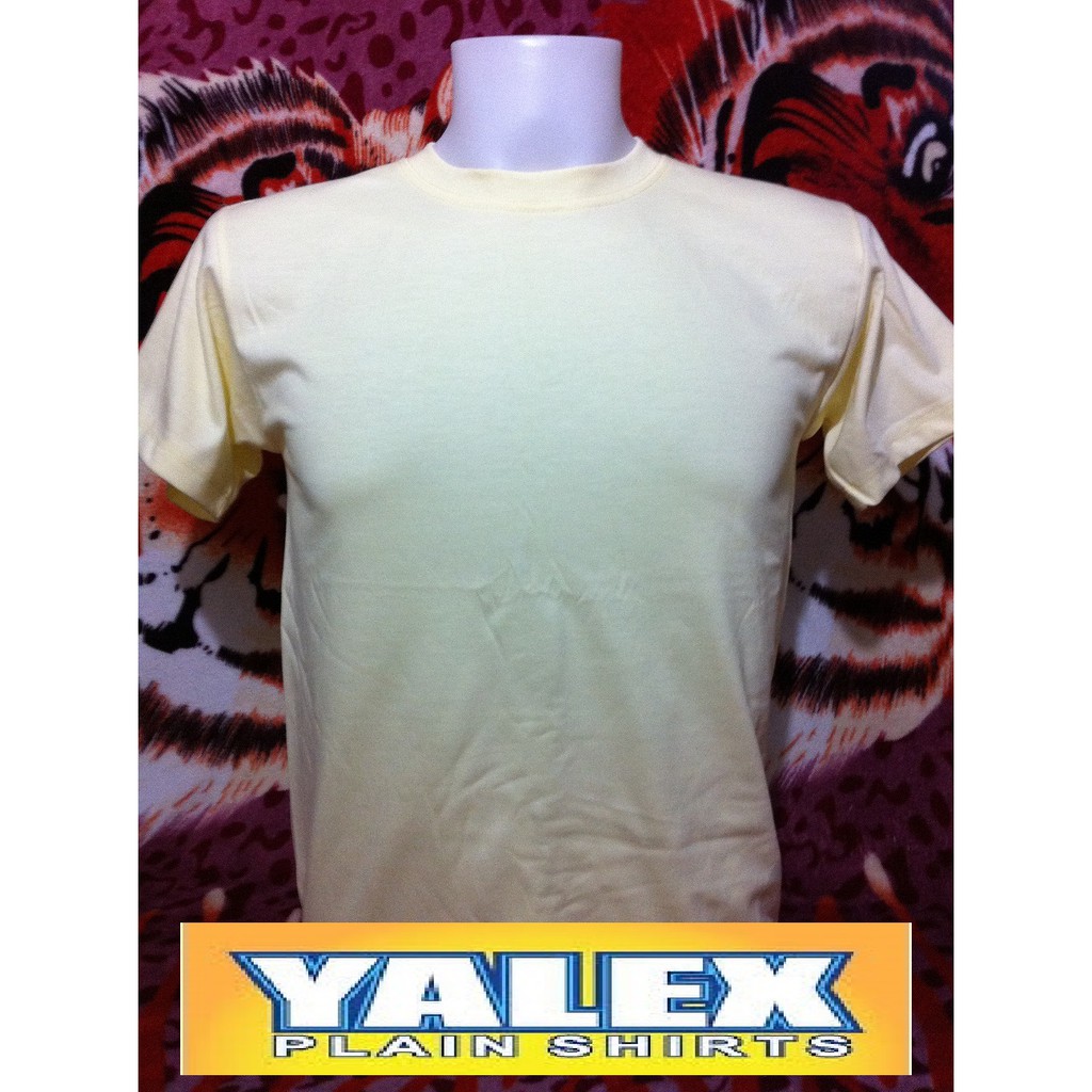 COD Yalex Plain Shirt ( Cream Color / Roundneck ) | Shopee Philippines