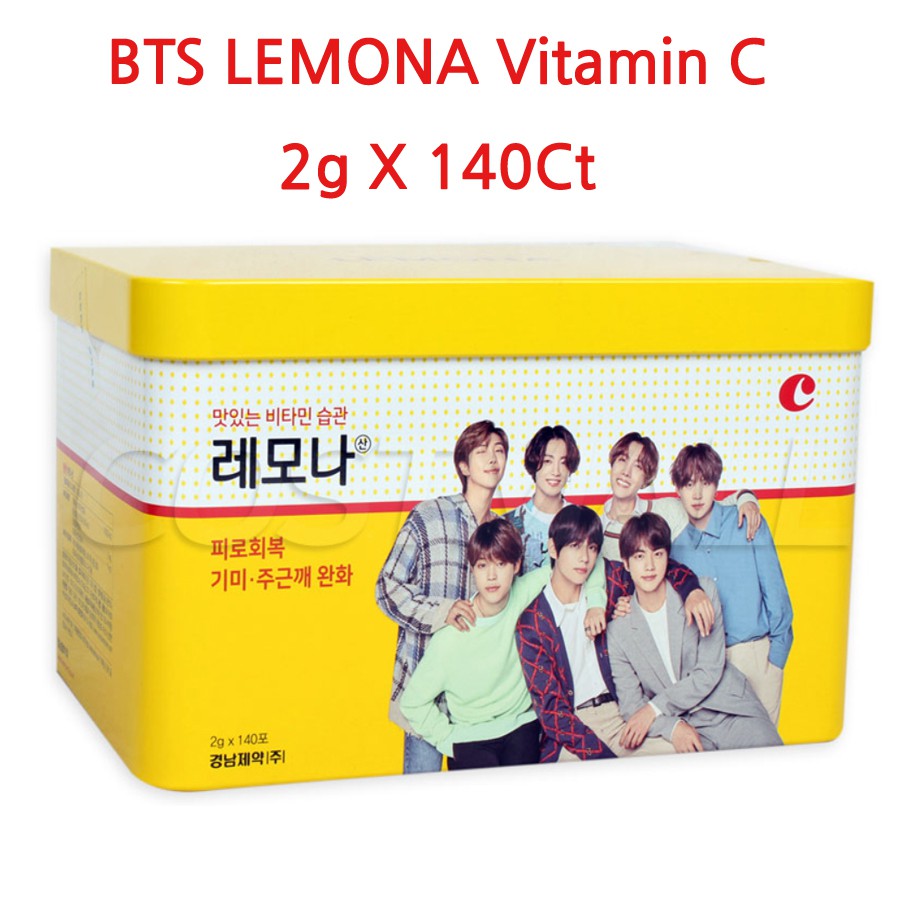 BTS LEMONA Vitamin C, B2 and B6 Yellow Powder 2g x 140Ct