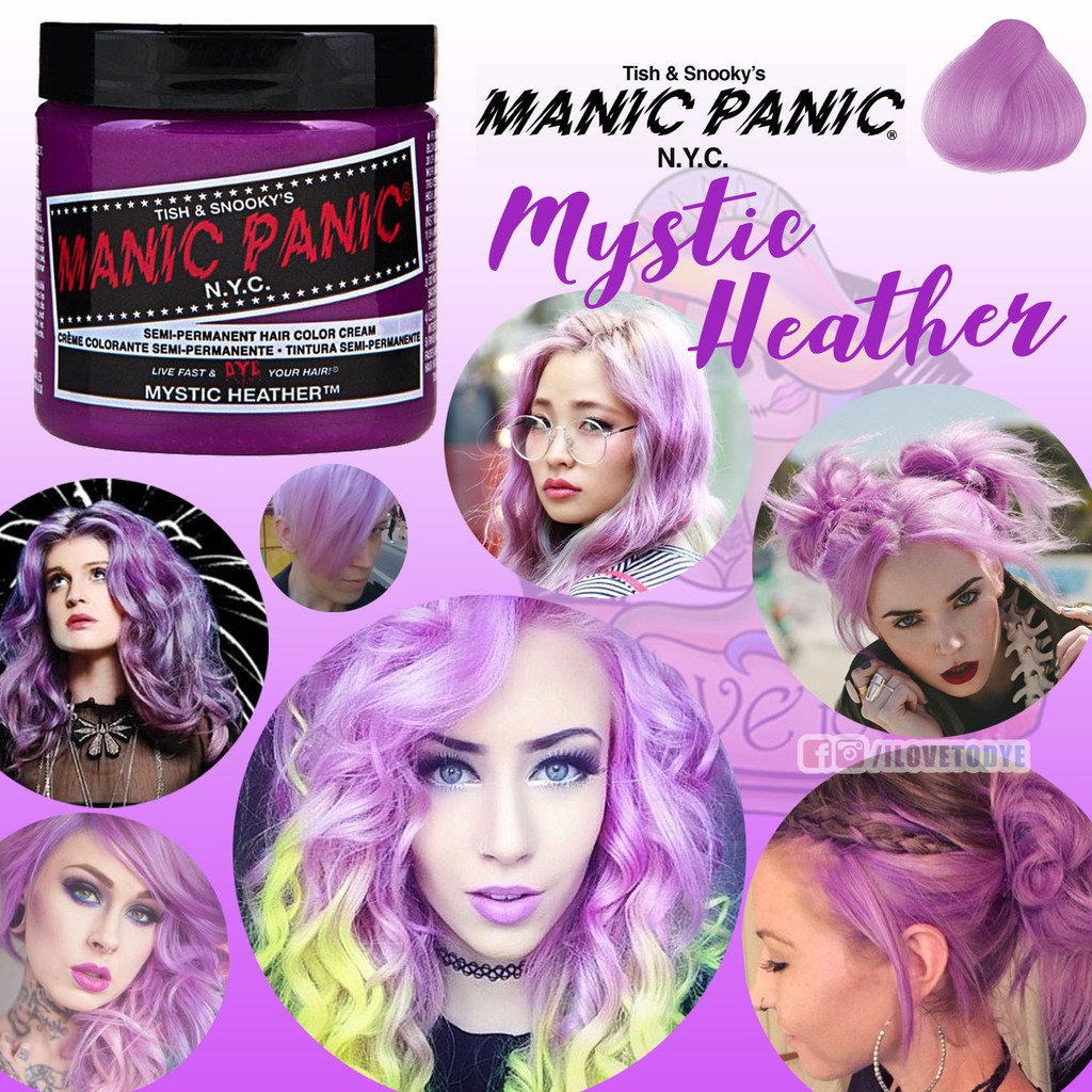 Mystic Heather Manic Panic Semi Permanent Pink Purple Hair Dye Ilovetodye Shopee Philippines