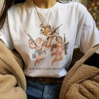 YOU CAN'T WITH SIT WITH US ANGELS SHIRT AESTHETIC TEE #3