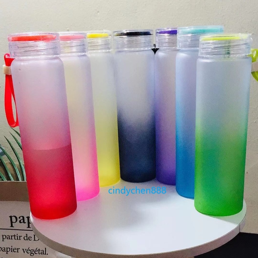 plastic half color matte color gradient plastic tumbler