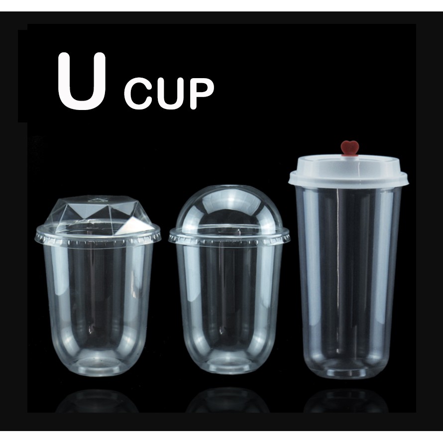 90mm U cup Plastic Cup For Milk Tea Coffee Juice 50pcs Shopee Philippines