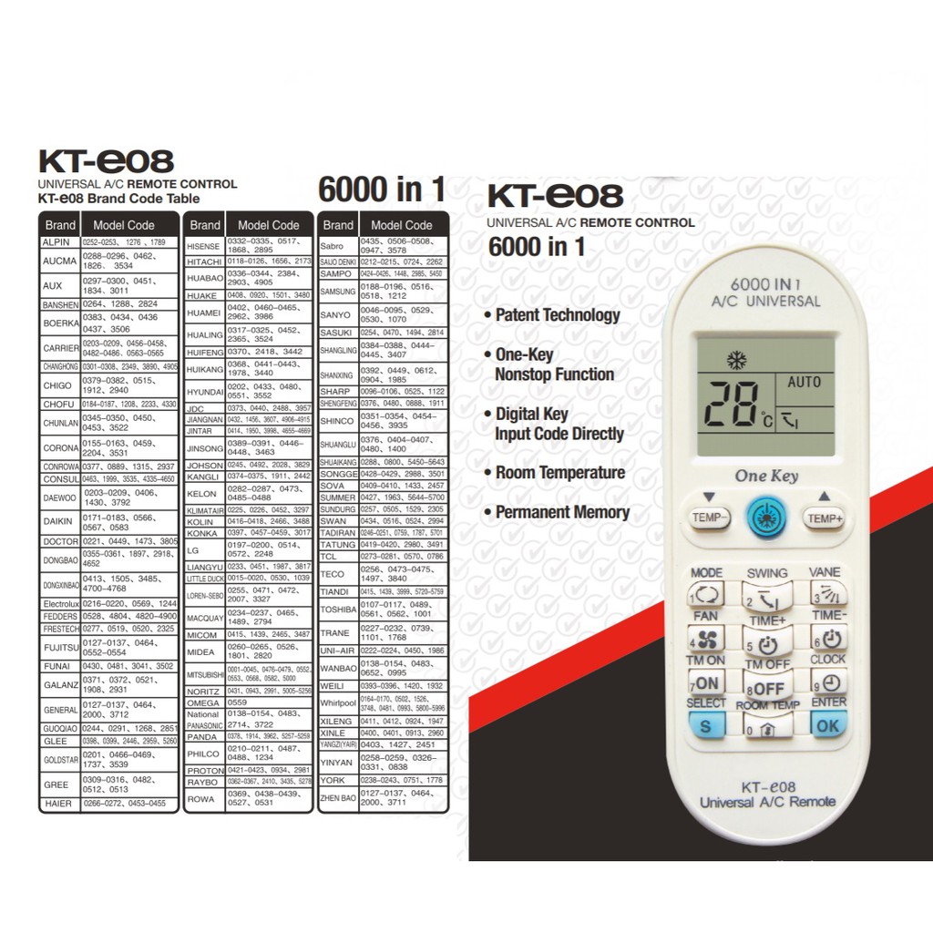 Configuración De Control Remoto Universal De Aire