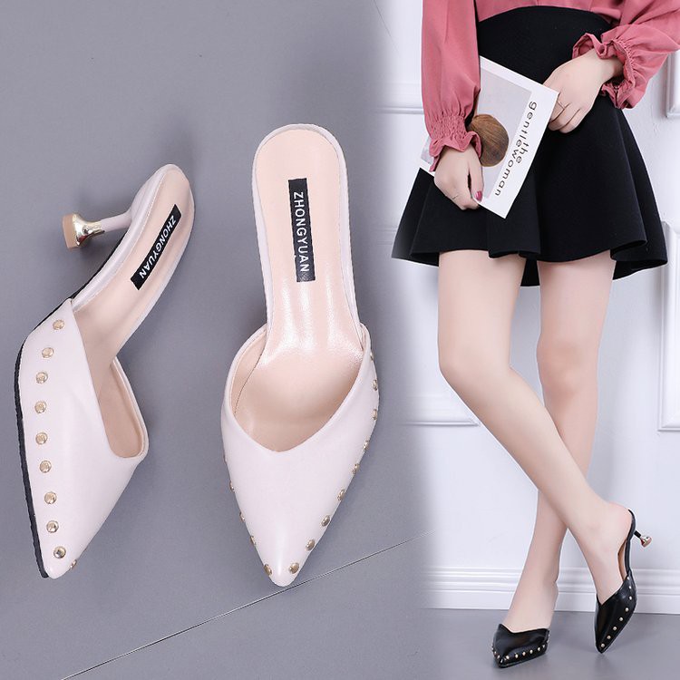 women's high heel mules