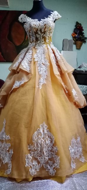 yellow debut gown