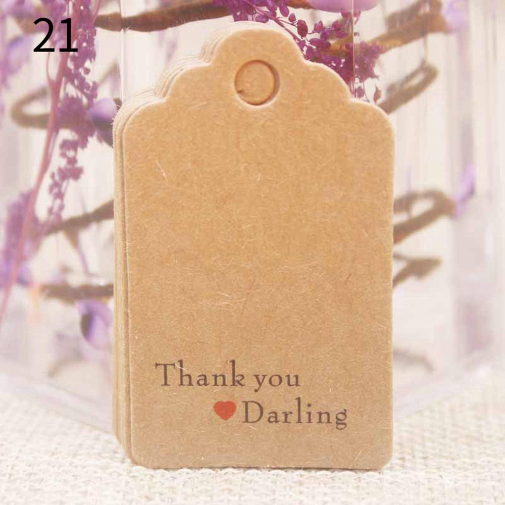 Stary Mauve Purple-50 Tags Darling Souvenir Personalized Paper Hang Tags Custom Text Wedding Party Gift Favor Tags