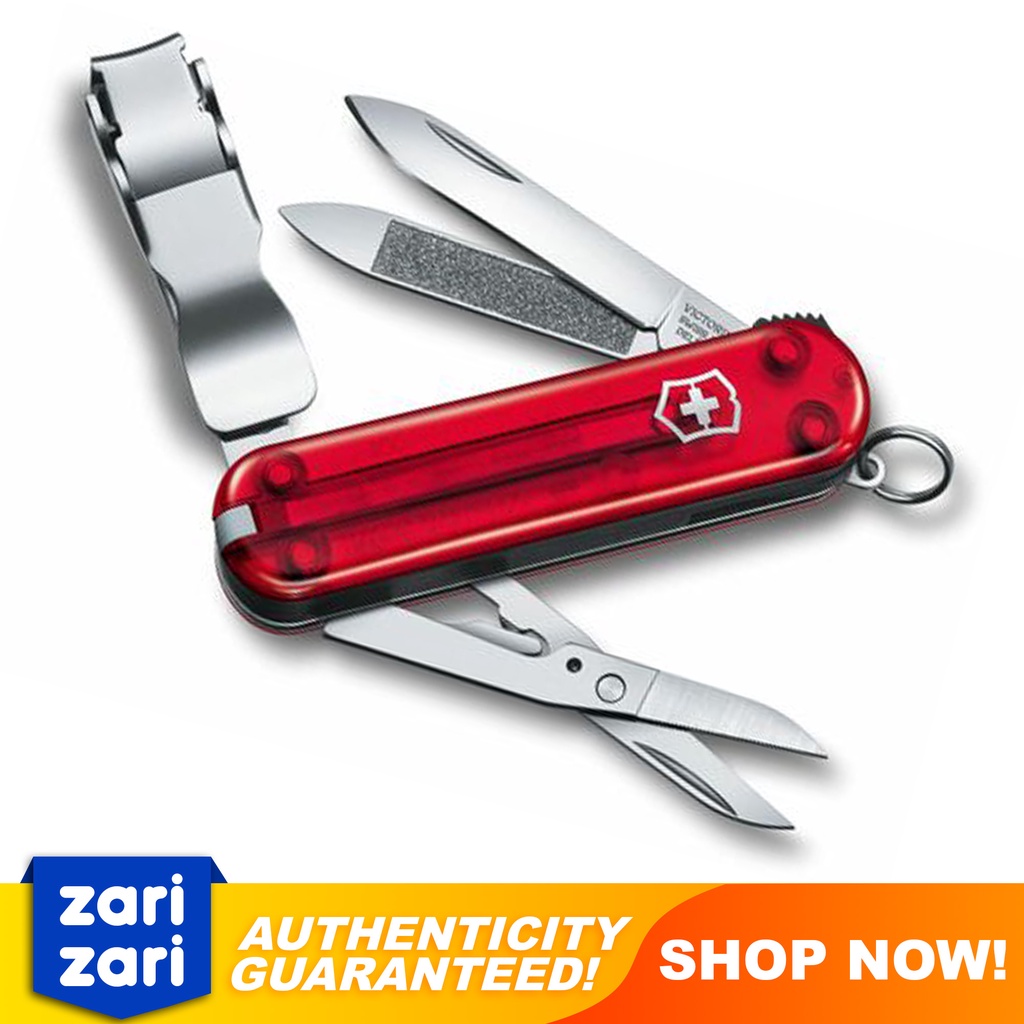 Victorinox Swiss Army Nail Clip 580 Swiss Army Knife, Ruby Shopee Philippines