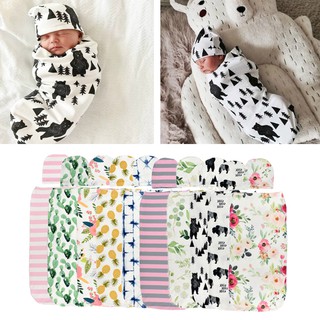 FL Newborn Baby Sleeping Bag Swaddle Blanket Sleeping Swaddle Muslin Wrap+Hat Set baby clothes unisex new born clothes for boy baby winter clothes newborn boy clothes baby gifts for newborn boys newborn baby girl clothes newborn halloween costumes baby it #7