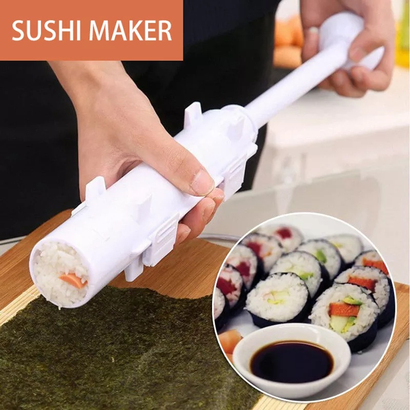 Sushi Making Kit,Sushi Roll Machine Sushi Maker Roller Equipment DIY Kitchen Magic Gadget Kitchen Accessories Black 