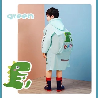 CODExpandable Kids raincoat with backpack allowance Cartoon comfortable kids Children EVA Waterproof #7