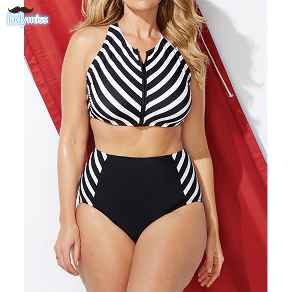 high waisted swimsuits for plus size