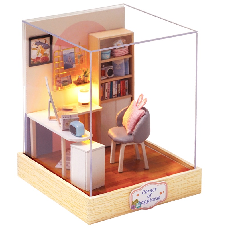 Details about   50% off~DOLLHOUSE MINIATURE KIT– Living Room in the Mornin COVER WITH LIGHTS