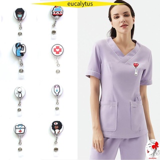 EUTUS Hot Badge Reel Clip Durable ID Card Badge Holder Retractable Keychain Portable Cute Medical Treatment Practical Badge Holder Doctor Nurse Clip