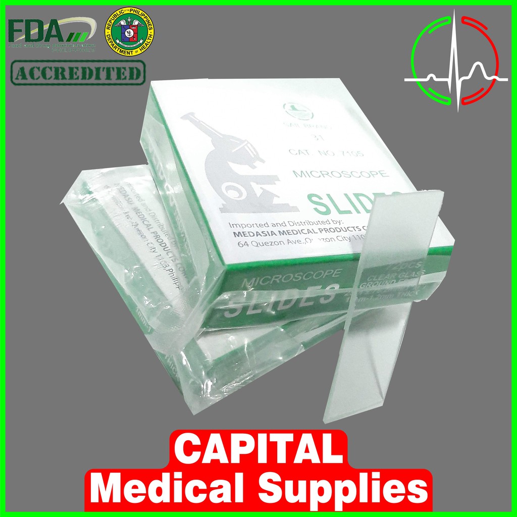 Sail Microscope Slides Frosted Ground Edges Clear Glass CAT NO. 7105 Shopee Philippines