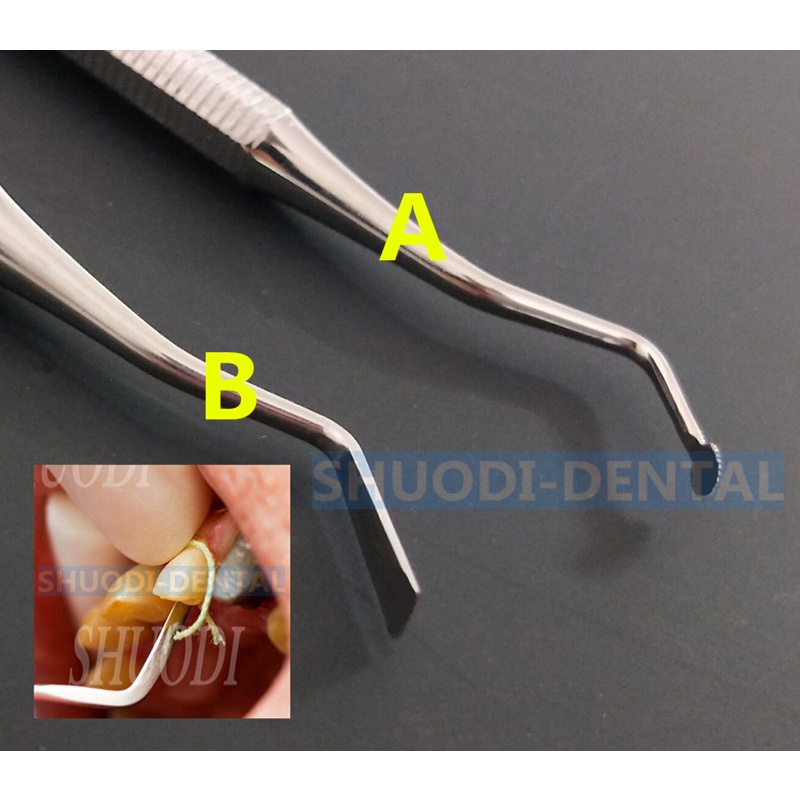 2 pcs Dental Gingival Retraction Cord Packer Tool Dental Scaler