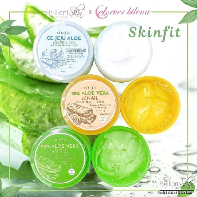 Skinfit Soothing Gel Aloe Vera Snail Vit C Ice Jeju Aloe Shopee Philippines