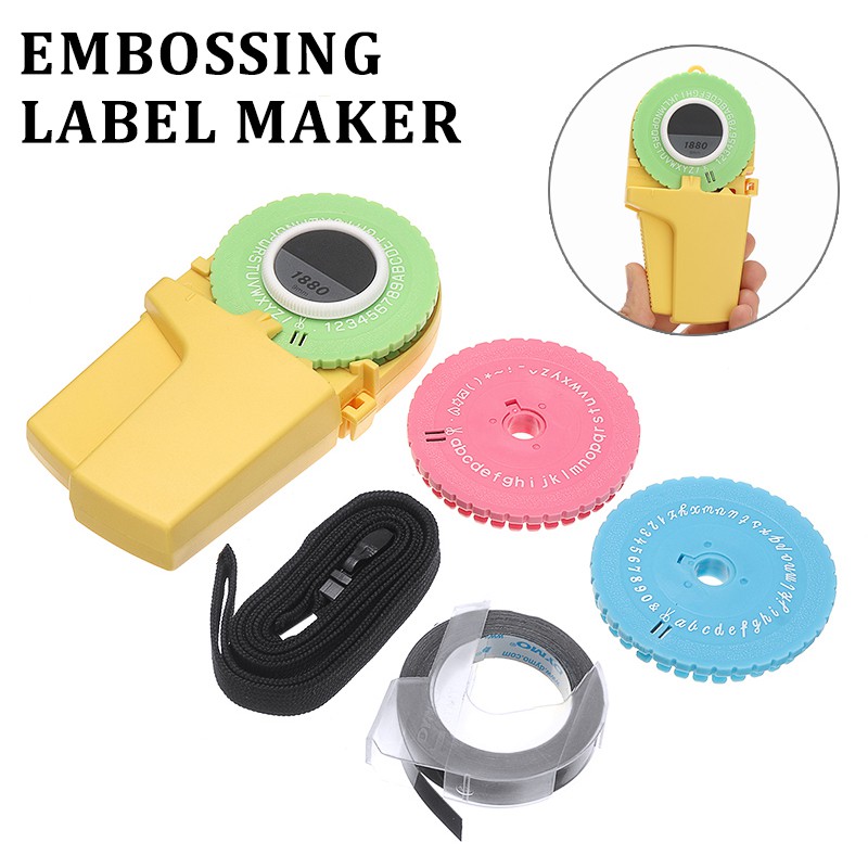 1 Set New Embossing Label Maker Manual Embossing 3 Word Dishes + 1 Label Refill Shopee Philippines