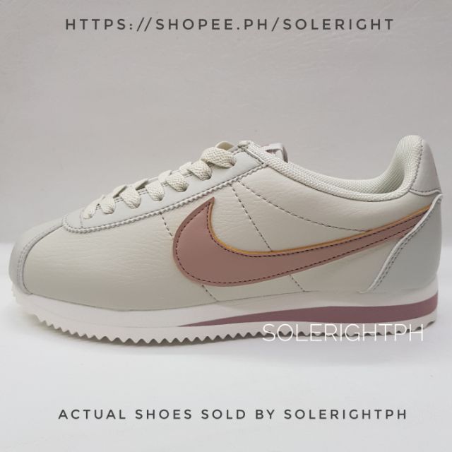 nike cortez light bone particle pink