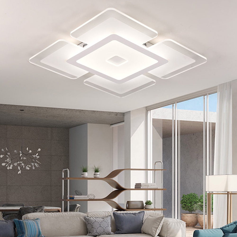 Living Room Bedroom Modern Wifi Control Stepless Dimming Acrylic Super Bright Ceiling Light