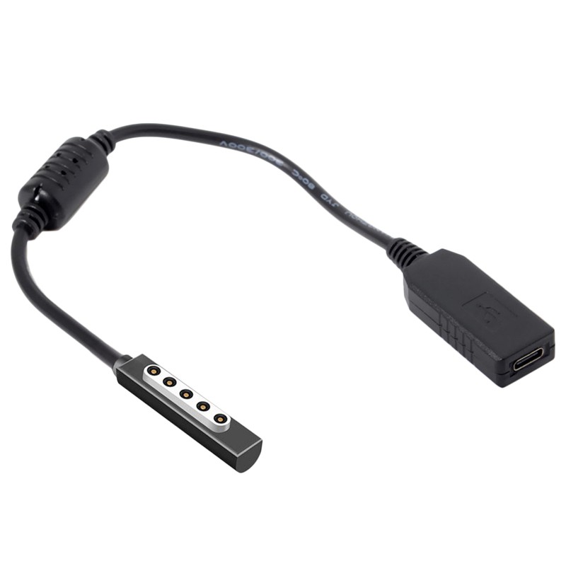 Type C Usb C Female Dc 12v To Surface Pro 1 Pro 2 Charger Cable Black Trynemgo Shopee Philippines