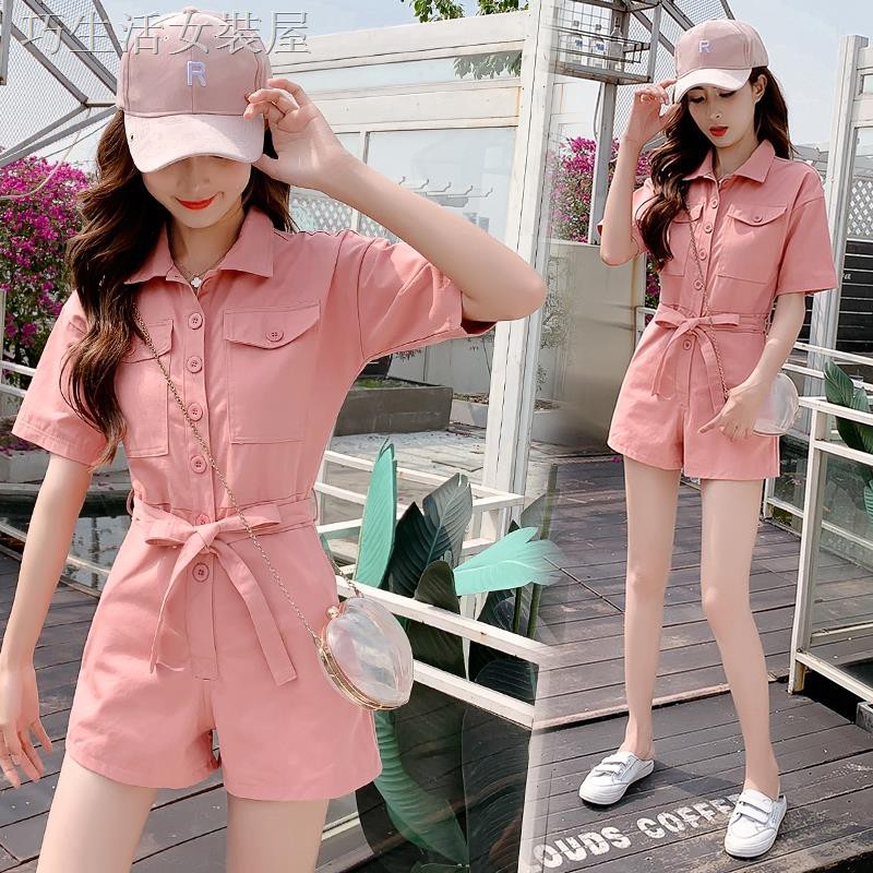 casual pink jumpsuit