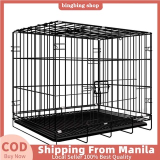 ﺴ๑⊕Large pet cage, size L/XL/XXL, black pet cage foldable (dog, cat, rabbit, chicken)