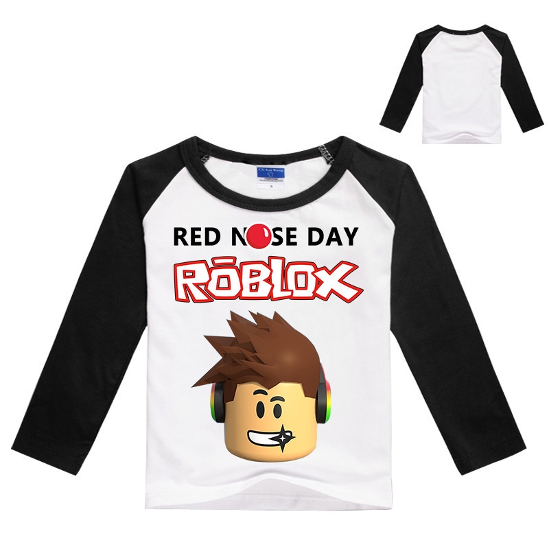 Children Long Sleeve Roblox Red Nose Day T Shirt Long Sleeve Shirt 7068 Shopee Philippines - roblox fat t shirt