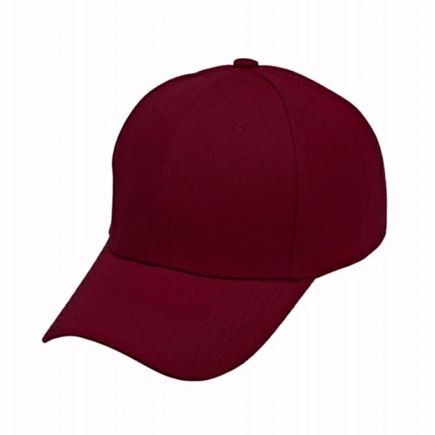 maroon baseball cap