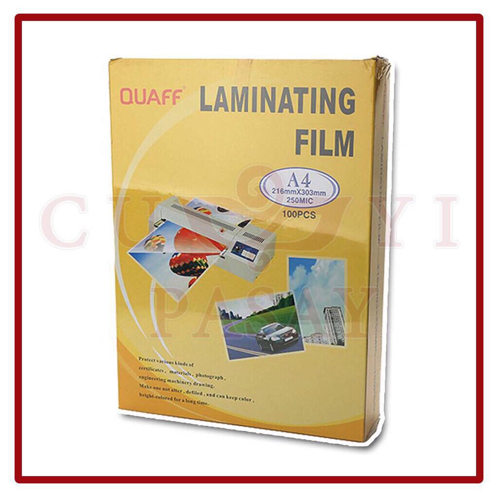 QUAFF LAMINATING FILM A4 SIZE 100 PCS PER PCK 250MIC Shopee Philippines