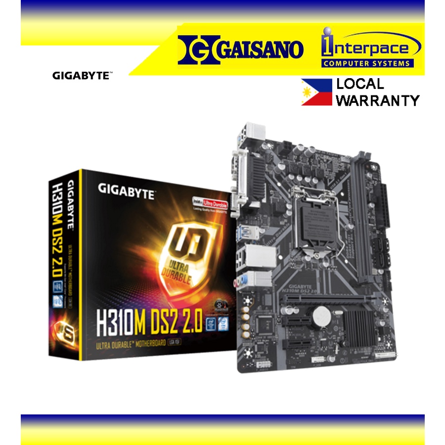 Gigabyte H310M DS2 2.0 Intel 8th/9th Gen LGA 1151 Motherboard | Shopee ...