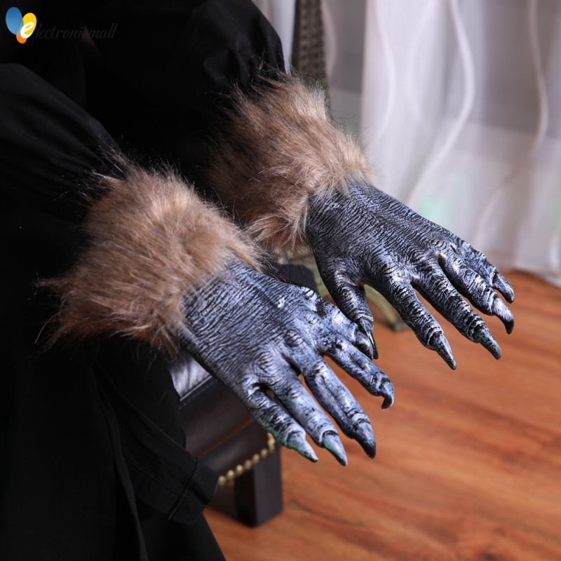 wolf fur gloves