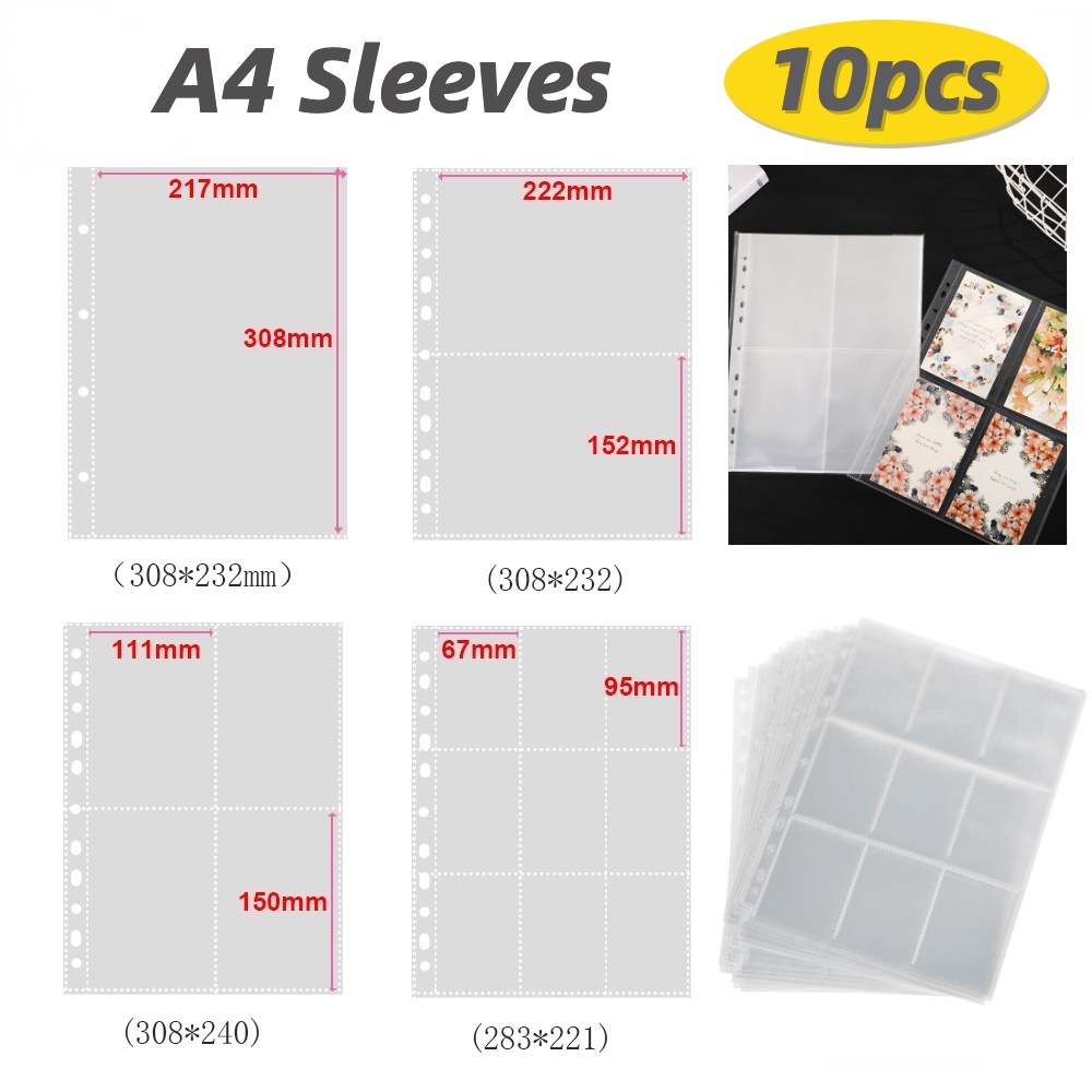 10pcs Sleeves 1 Pocket 2 Pockets 4 Pockets 9 Pockets Gaming Trading Card Album Binder Inners Pages No Pvc Acid Free Sleeves Shopee Philippines