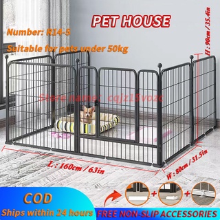 Adjustable Dog Cage Dog Fences Dog Playpen 6 pcs x Size 80x90cm Dog Kennel Pet Fence Pet Cage