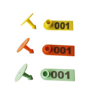 Plastic Livestock Ear Tag for Goat Sheep Pig Three Colors Number 1 to 500 Cattle Beef Cow Farm Animal Accessories