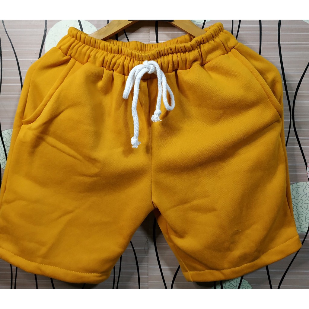 yellow sweat shorts mens