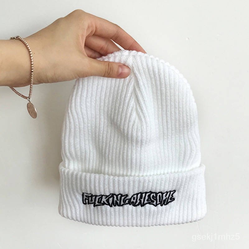 【ins】【Lowest price】beanie men ny cap beanie hat Winter Knitted Hat Fashion Snow Cap Korean ins super