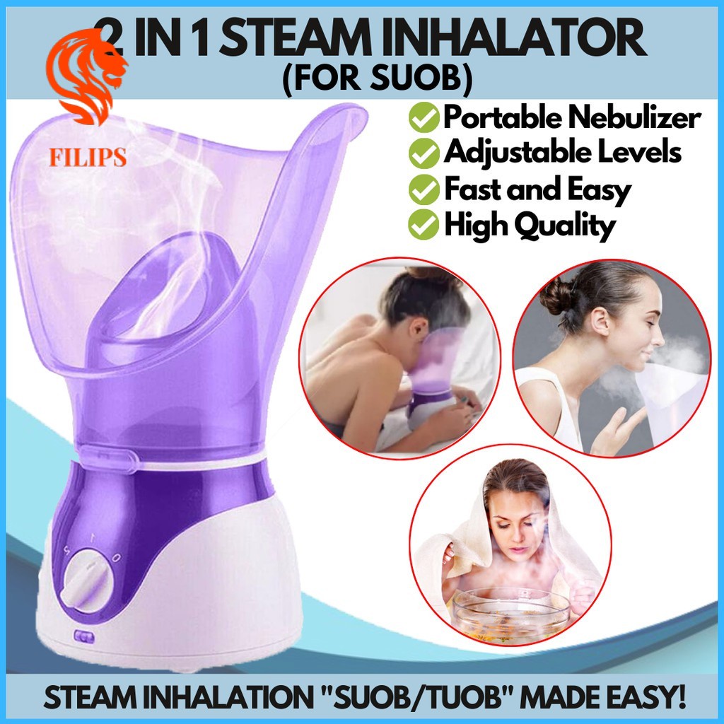 SUOB TUOB Steam Inhaler for Facial Steamer and Vaporizer Hot Mist Facial  Sauna For Asthma | Shopee Philippines