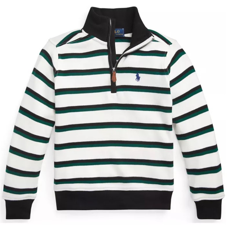 Polo Ralph Lauren Big Boys Striped Cotton Quarter Zip Pullover Polo Shirt  in White | Shopee Philippines