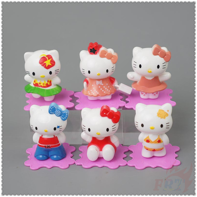 ♦ Cake Decoration ♦ 6pcs Set S A N R I O Hello Kitty Action Figures Toy 