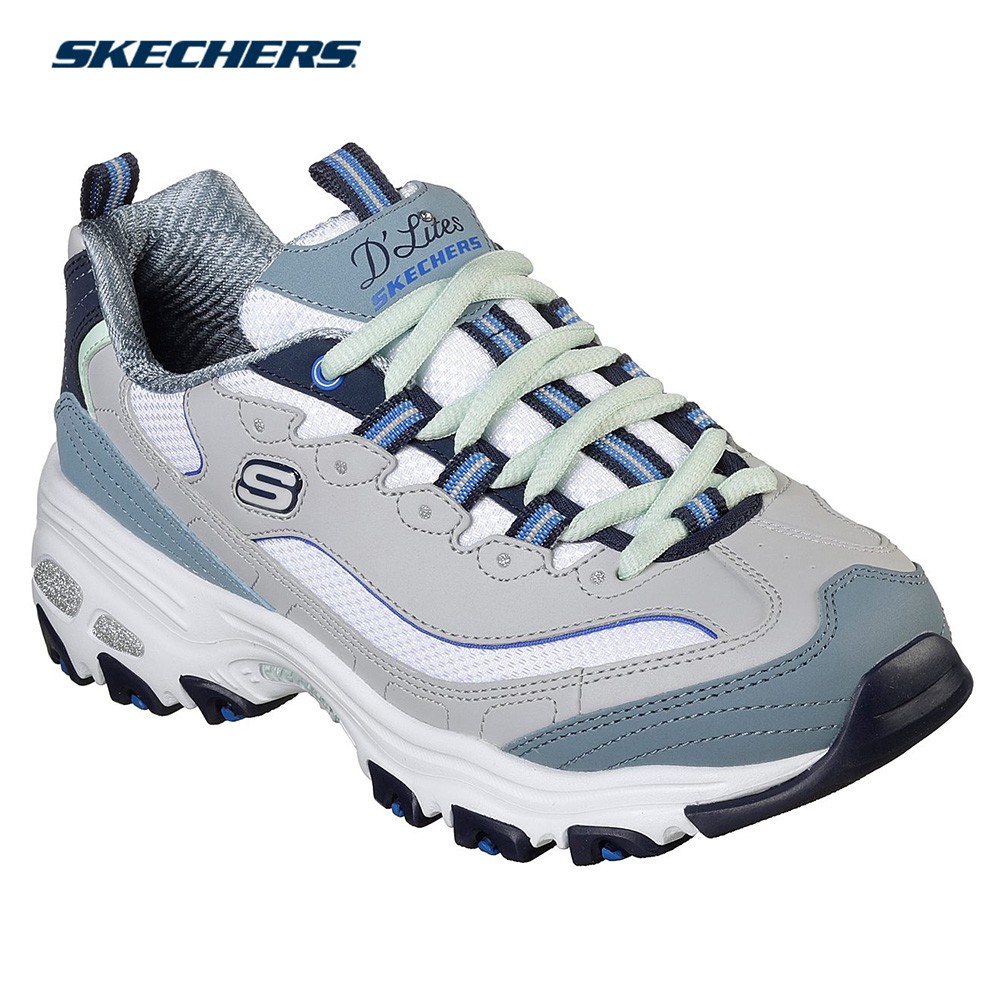 skechers d lite blue