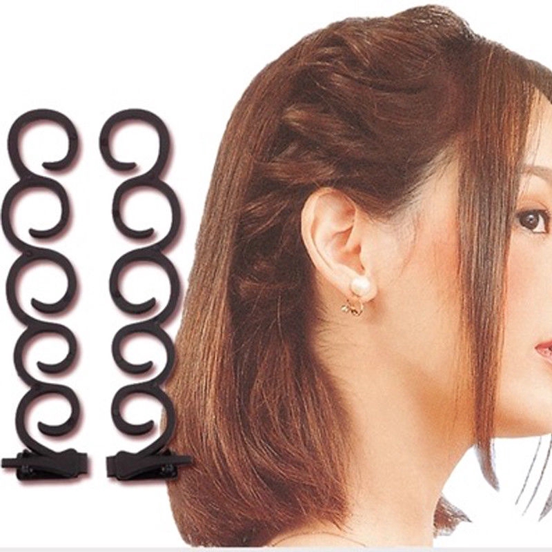 2pcs Waterfall Twist Roller Back Hair Styling Clip Shopee