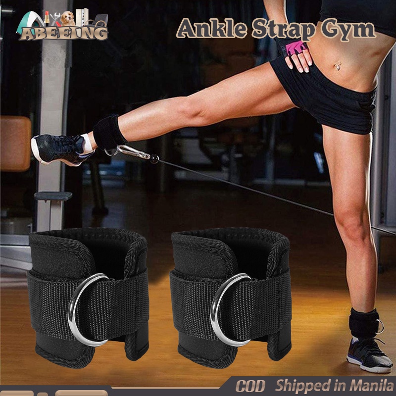 Adjustable Ankle Strap Gym Black Gym Weight Lifting Cable Ankle Strap