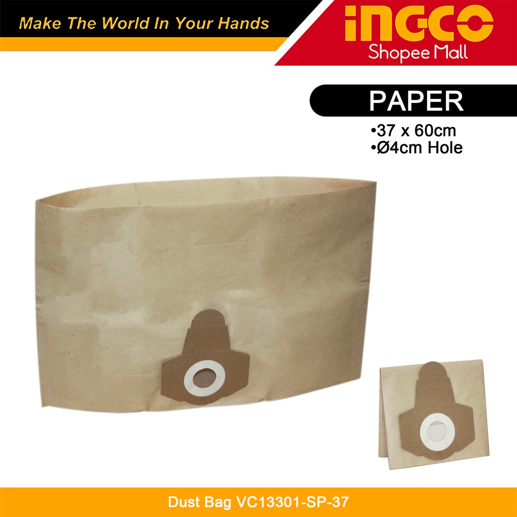 INGCO Paper Dust Bag For Vacuum Disposable Filter Bags Replacement Bag