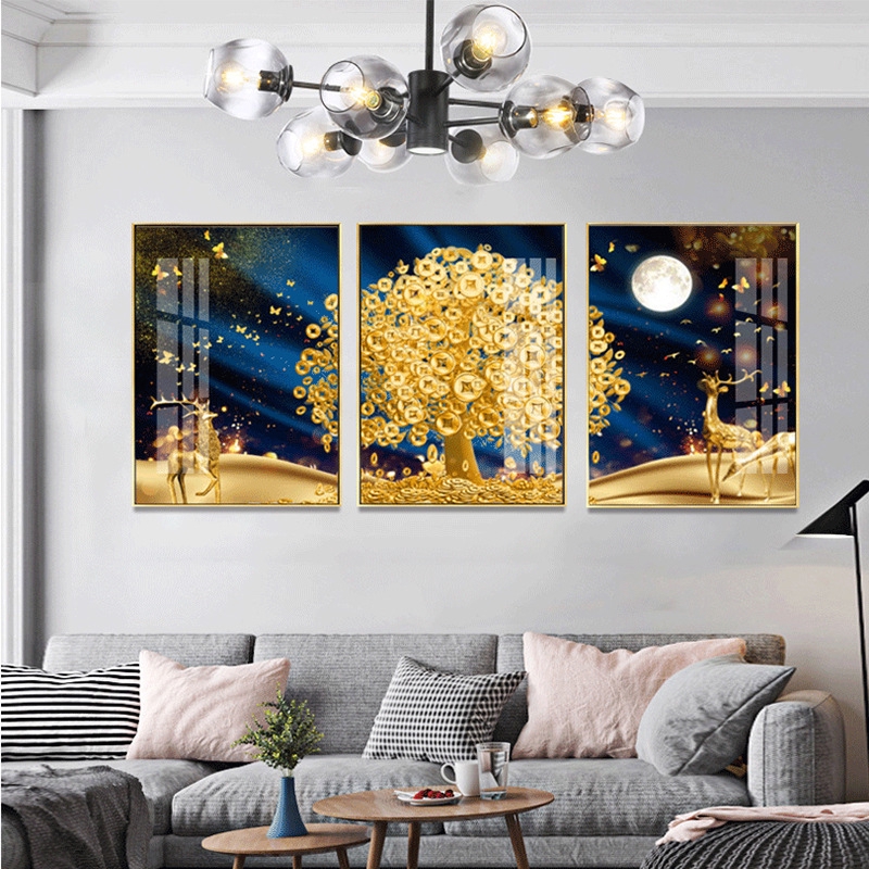 Full diamond 5D diamond painting abstract painting triptych | Shopee