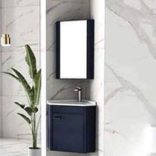 Corner Bathroom Vanity Cabinet With Mirro And Ceramic Sink Shopee Philippines