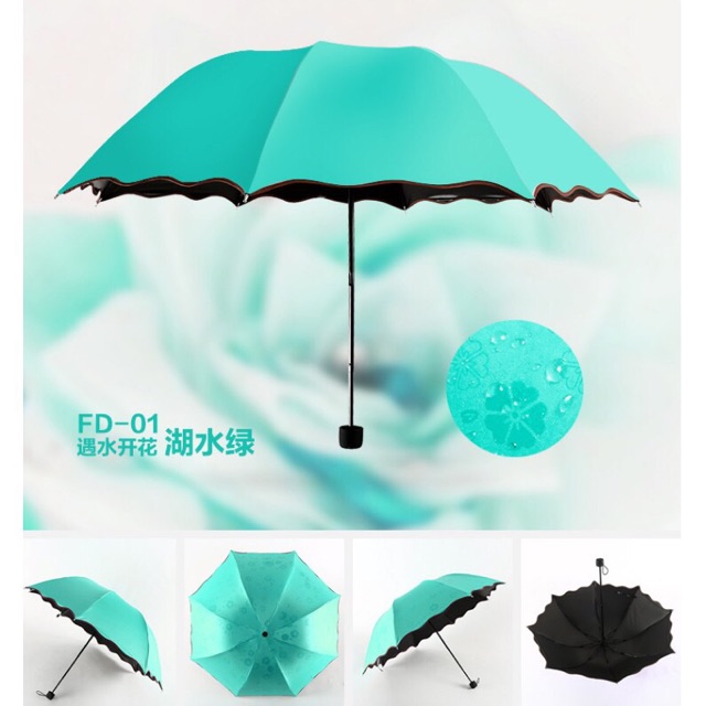 SKYDOM Magic UV Folding Sun / Rain Windproof Flowering Umbrella ...