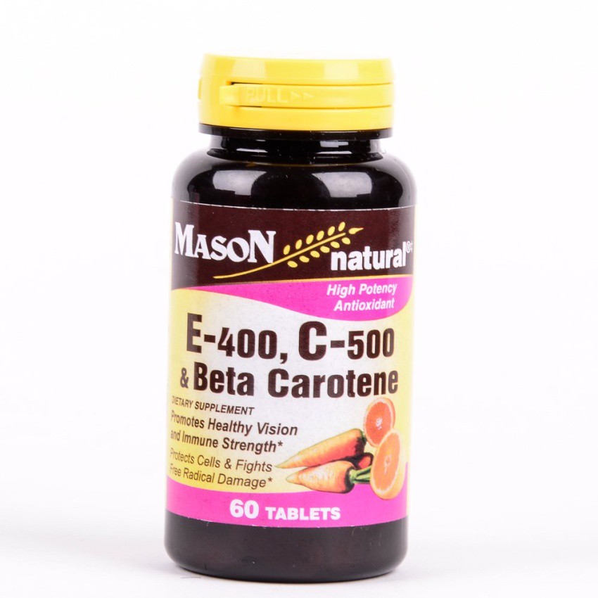 Vitamin E400, C500 & Beta Carotene 60 Tablets Mason Shopee Philippines
