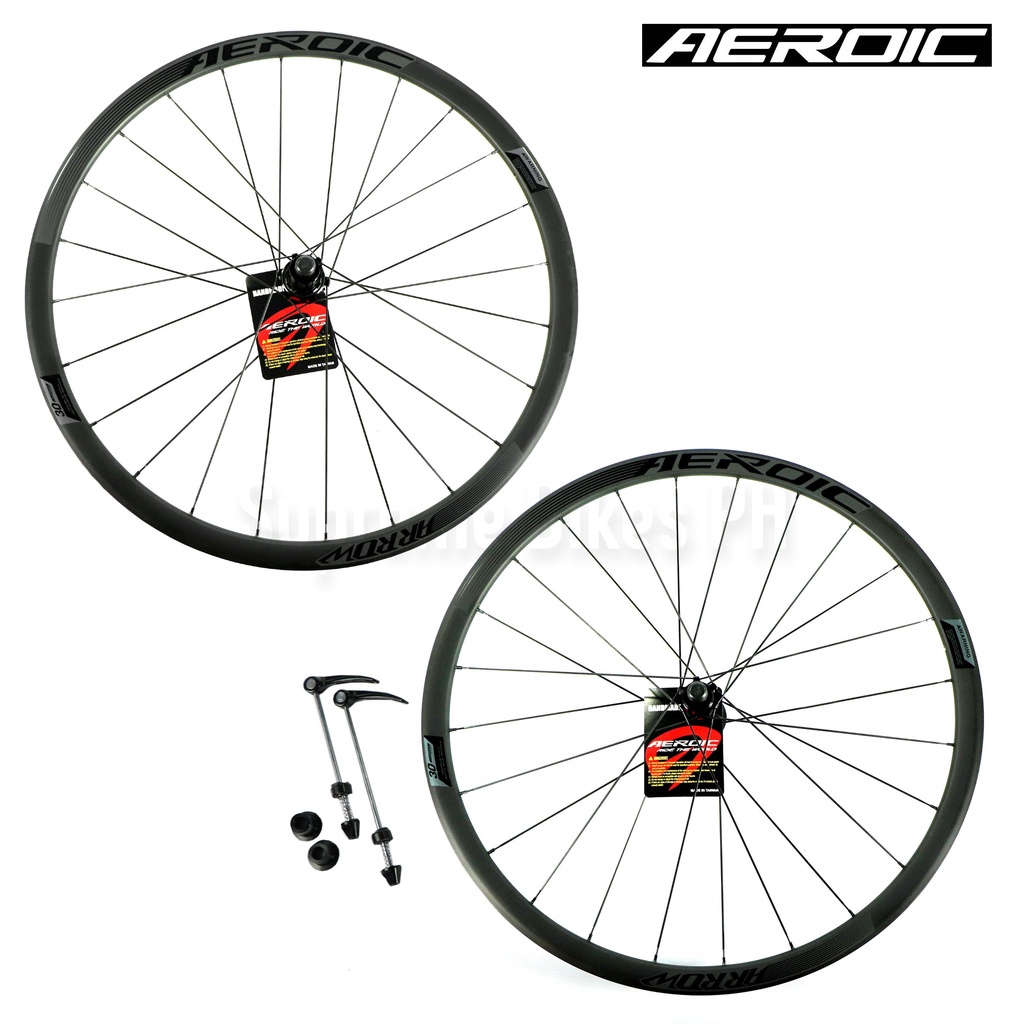 Aeroic Arrow 30 Disc 700c Road Bike Wheelset HG Hub Pillar Aero Spokes