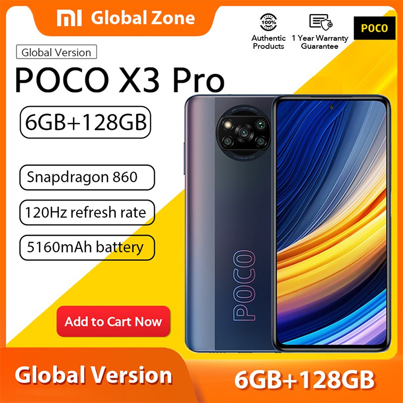 POCO X3 Pro 6GB+128GB Snapdragon 860 Smartphone 120Hz DotDisplay