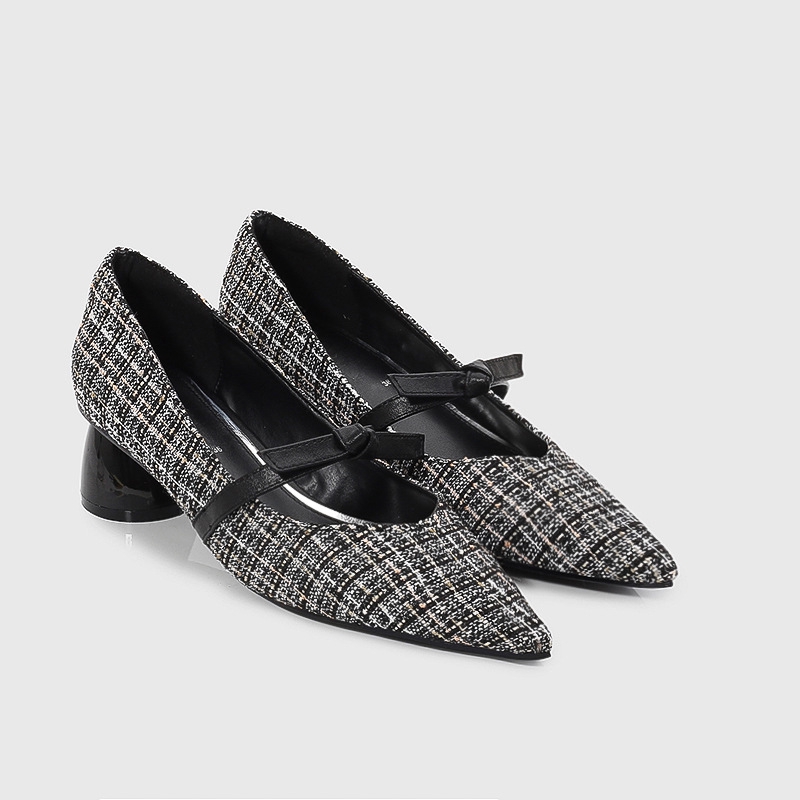 plaid mary janes